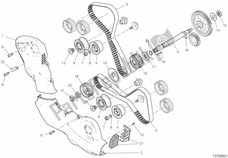 All parts for the Timing System of the Ducati Supersport Thailand 950 2019